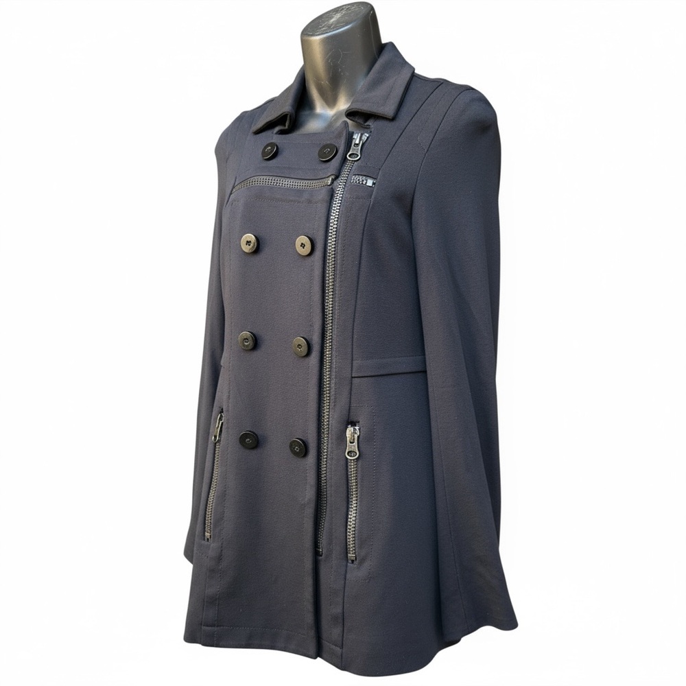 Cluny Women’s Jacket Black Coat Button Front Whimsigoth City Chic Twee | Sz S